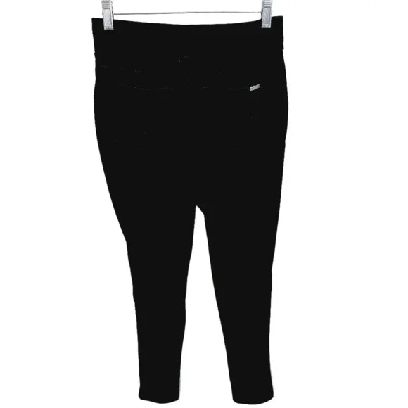 Anne Klein Black Midrise Skinny Velvet Ankle Length Stretch Pants Small - Picture 3 of 8